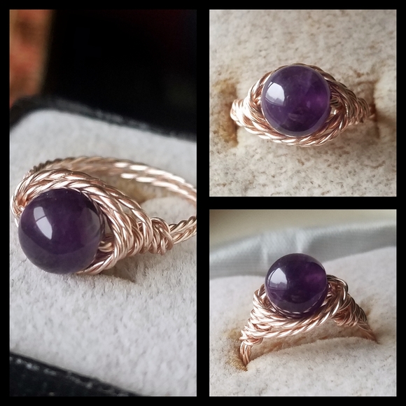 Magic Potion Jewelry - 🌙💜 Amethyst Stone Ring - 8